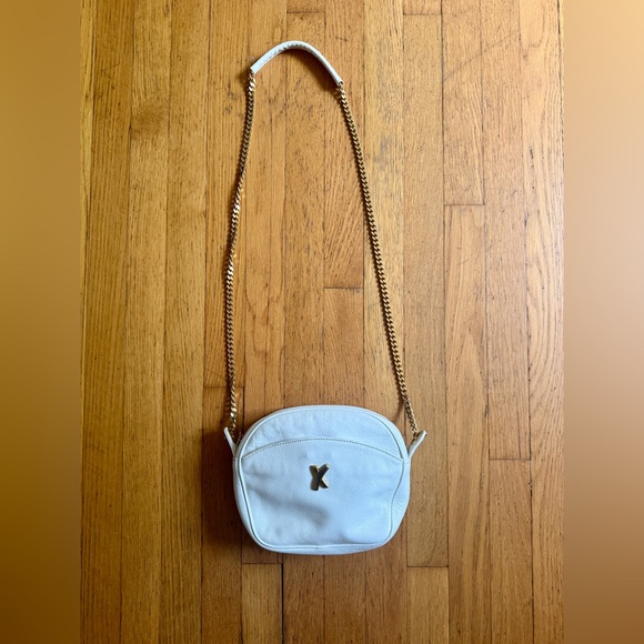 Vintage Handbags - 80s Vintage White Paloma Picasso Handbag with Chain Strap